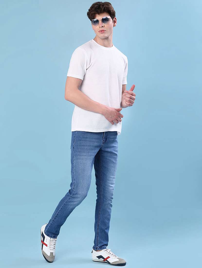 men solid mid rise slim fit jean - 21961209 -  Standard Image - 4