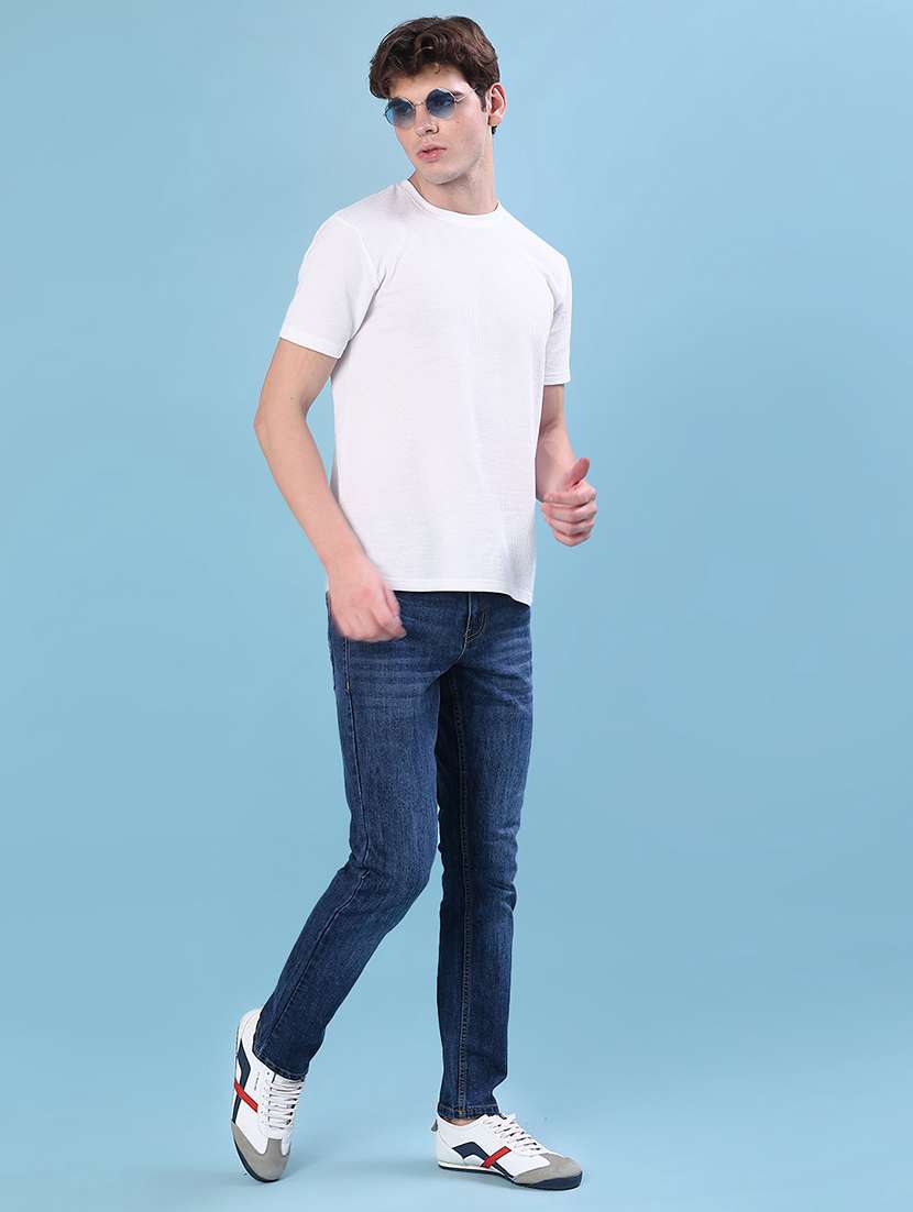 men solid mid rise slim fit jean - 21961239 -  Standard Image - 4