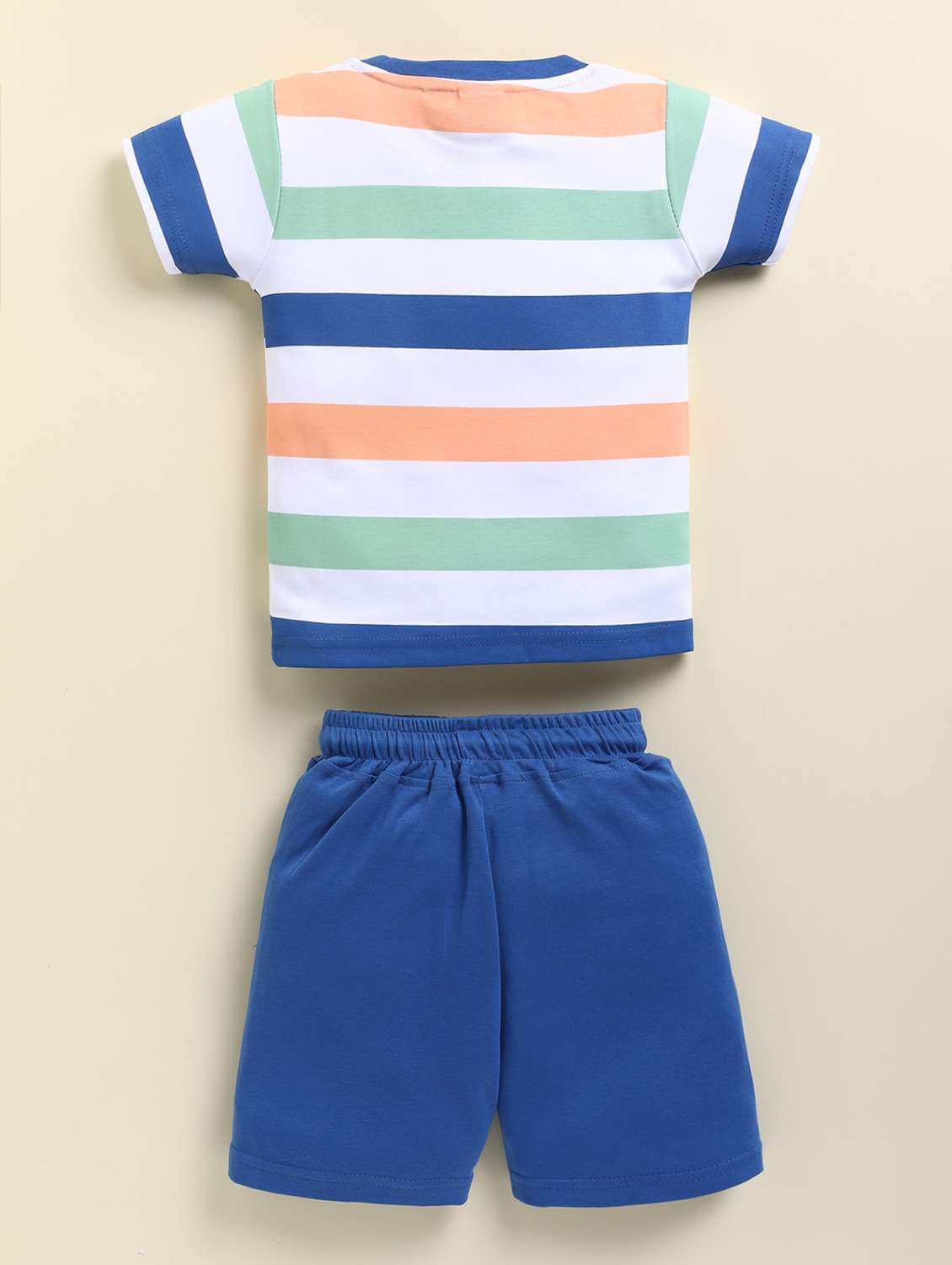 boys striped t-shirt and short co-ord set - 21961389 -  Standard Image - 1