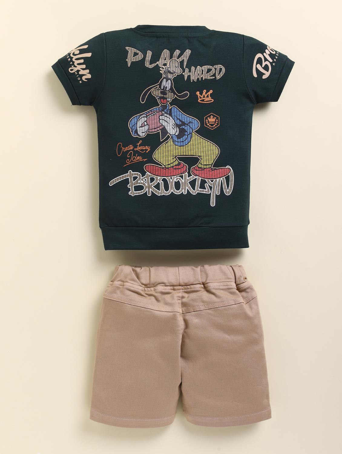 boys printed t-shirt and shorts set - 21961392 -  Standard Image - 1