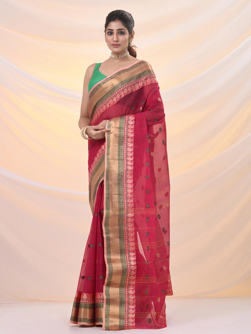 women self design tant saree - 21961425 - Standard Image - 1