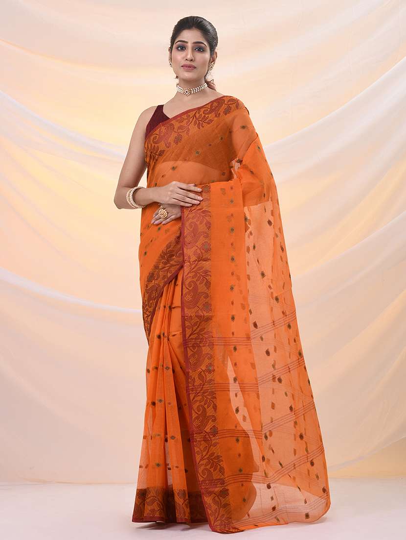 women self design tant saree - 21961432 - Standard Image - 1