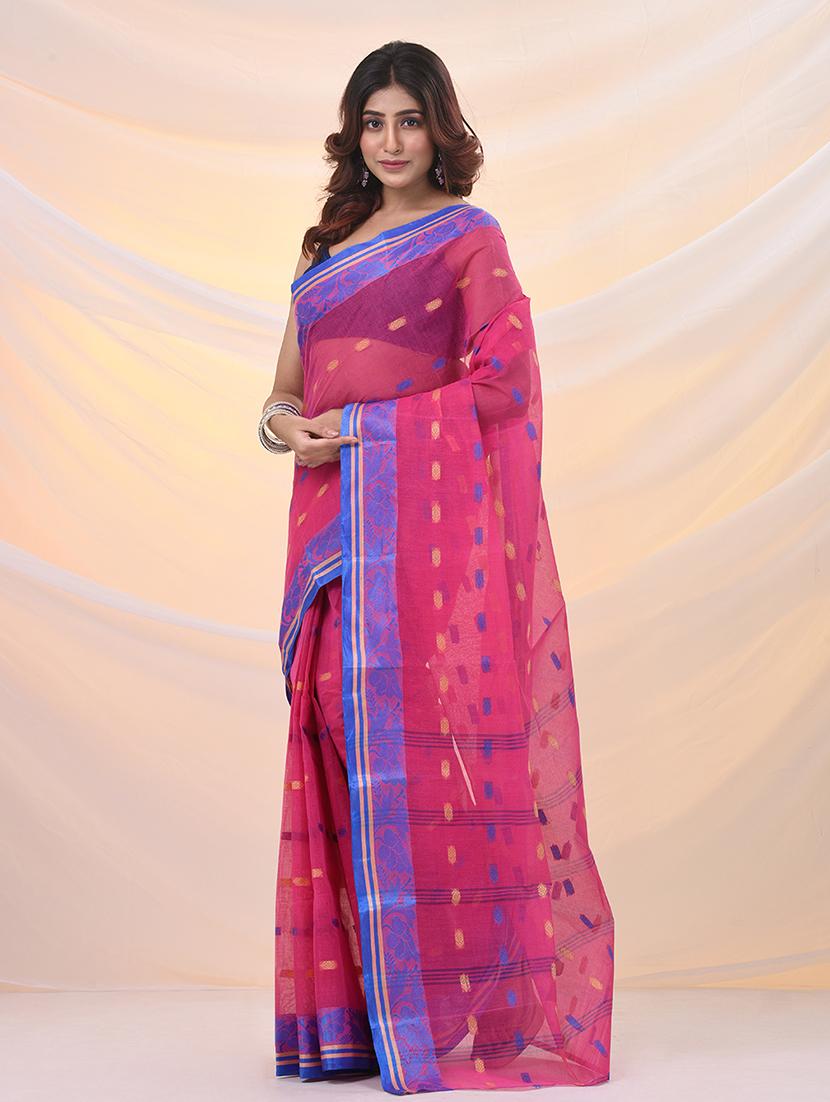 women self design tant saree - 21961439 - Standard Image - 1