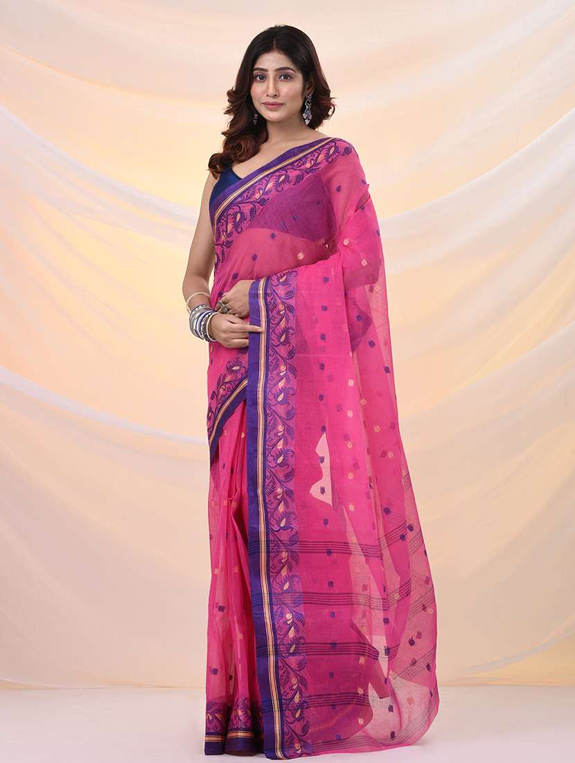 women self design tant saree - 21961442 -  Standard Image - 1