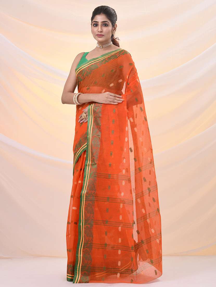 women self design tant saree - 21961443 - Standard Image - 1