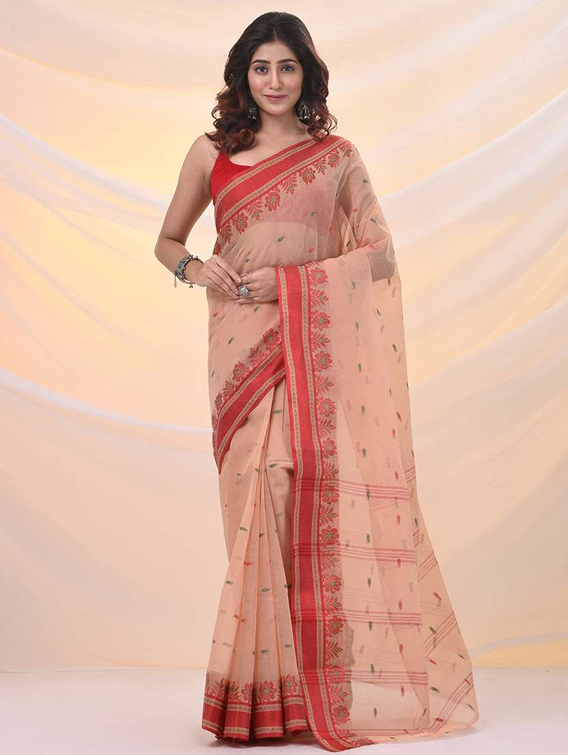 women self design tant saree