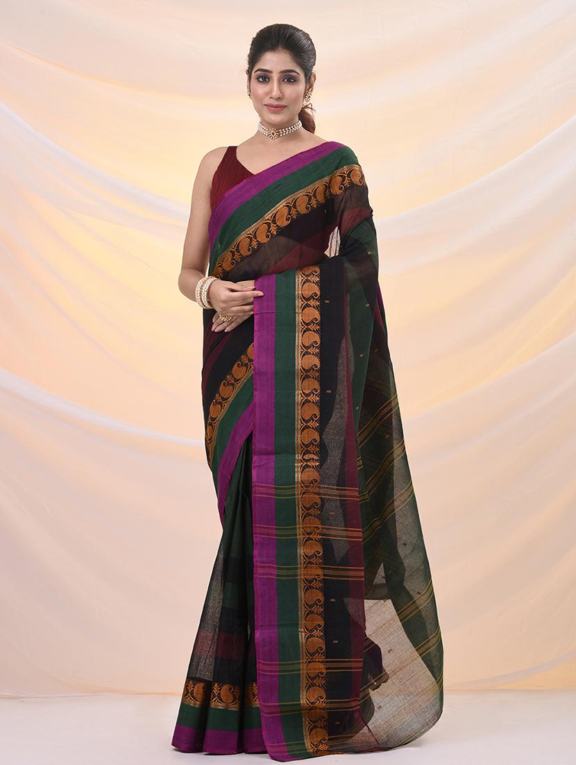 women self design tant saree - 21961450 - Standard Image - 1