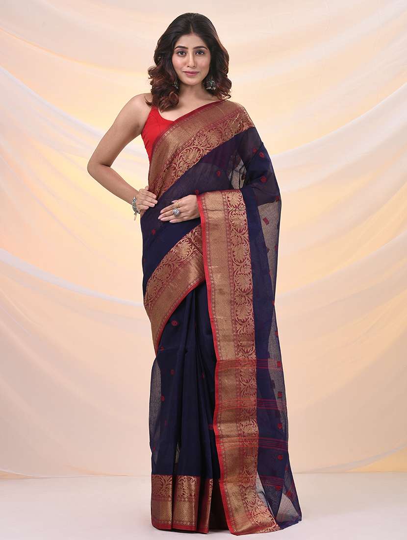 women self design tant saree