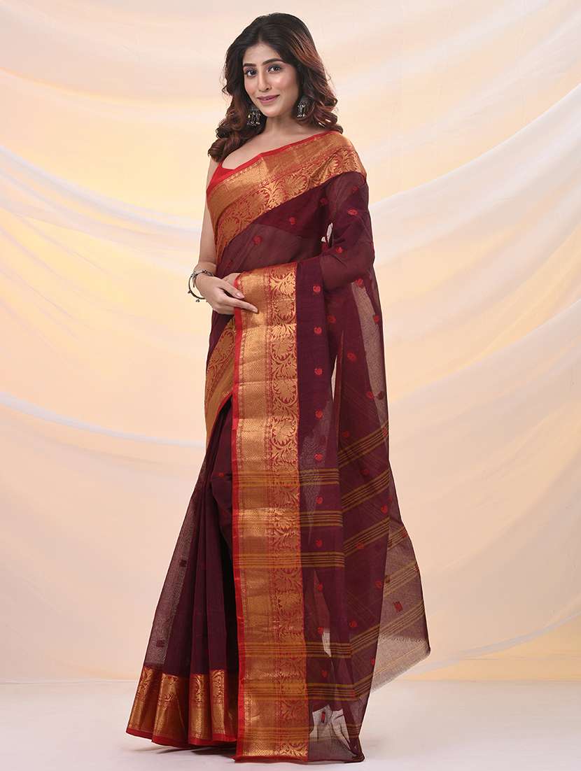 women self design tant saree - 21961457 - Standard Image - 1