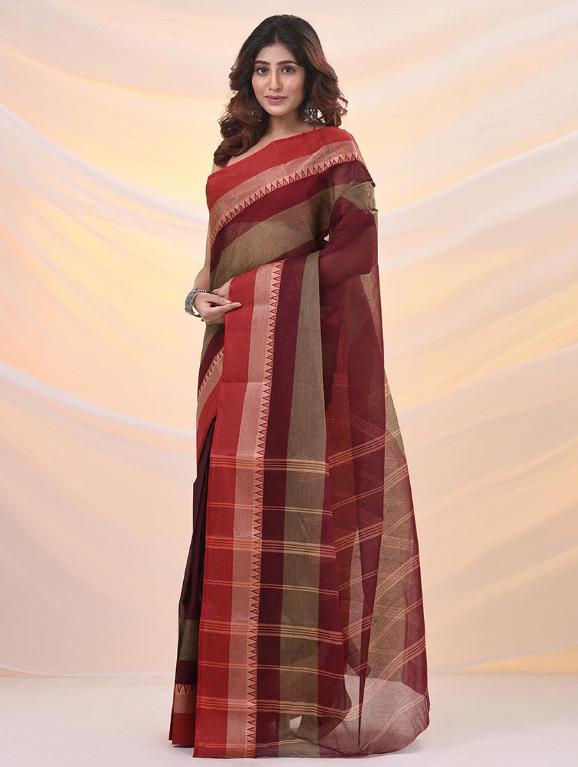 women self design tant saree - 21961460 - Standard Image - 1