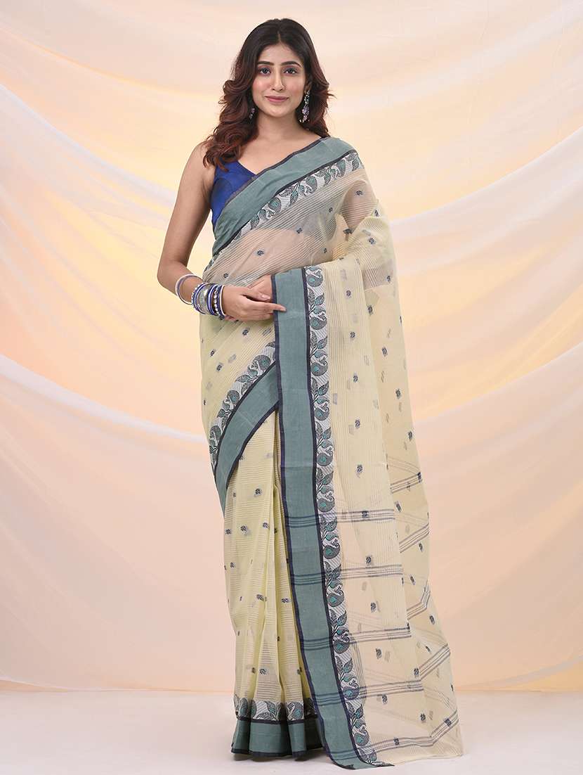 women self design tant saree
