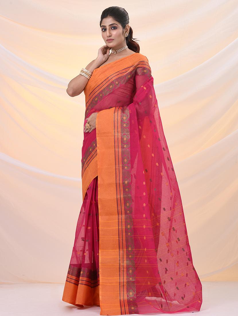 women self design tant saree - 21961472 - Standard Image - 1