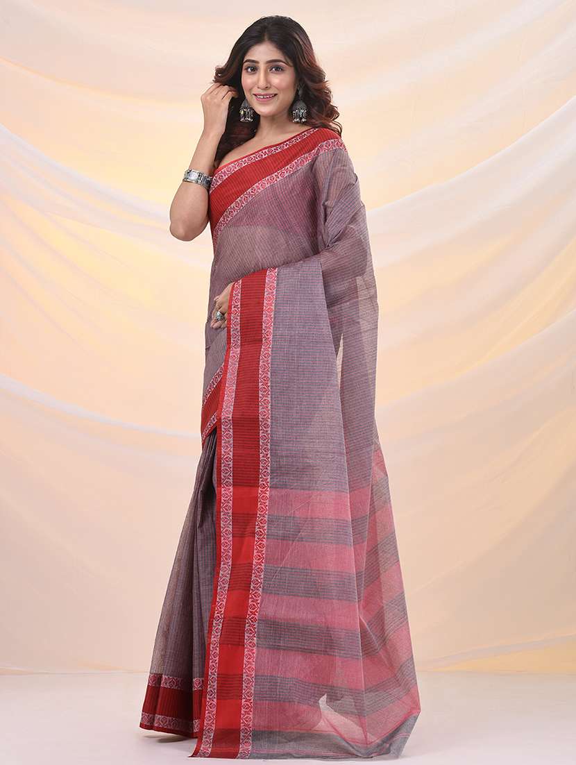 women self design tant saree - 21961475 - Standard Image - 1