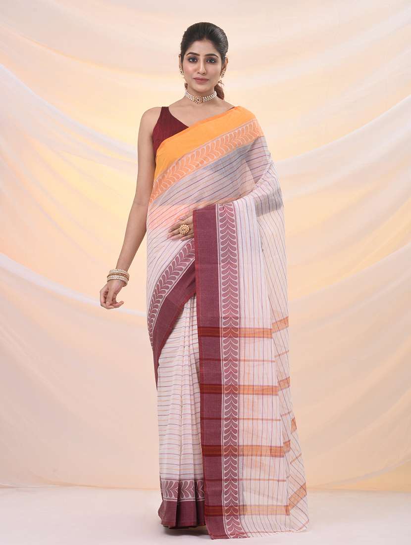 women self design tant saree
