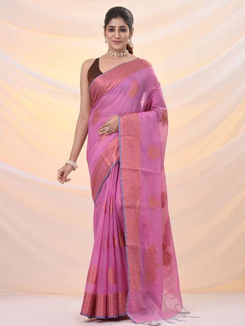 women self design handloom saree with blouse - 21961486 - Standard Image - 0