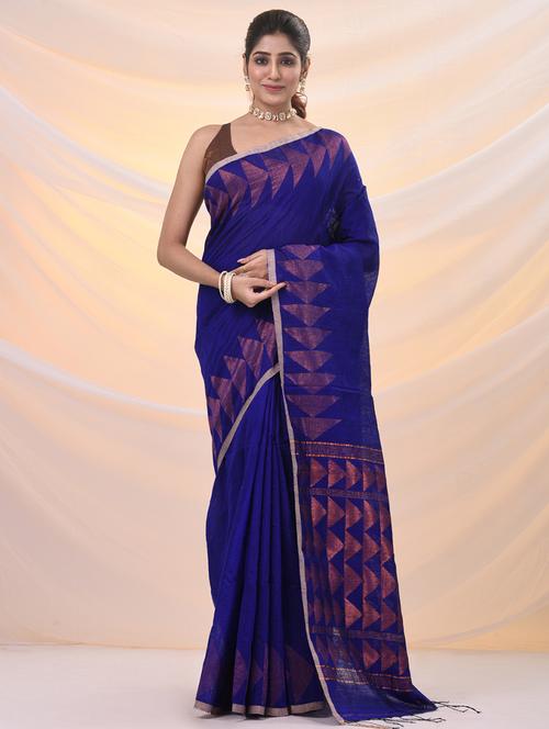 women self design handloom saree with blouse - 21961490 -  Standard Image - 0