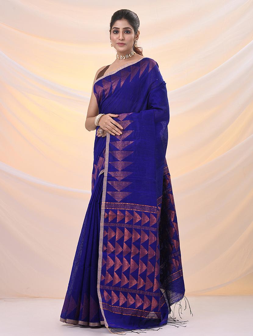 women self design handloom saree with blouse - 21961490 -  Standard Image - 1