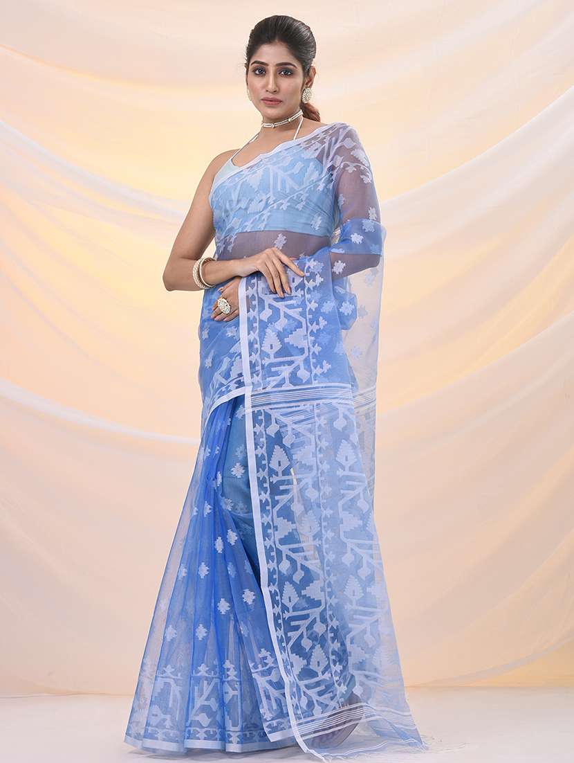 women self design jamdani sare with blouse - 21961491 -  Standard Image - 1