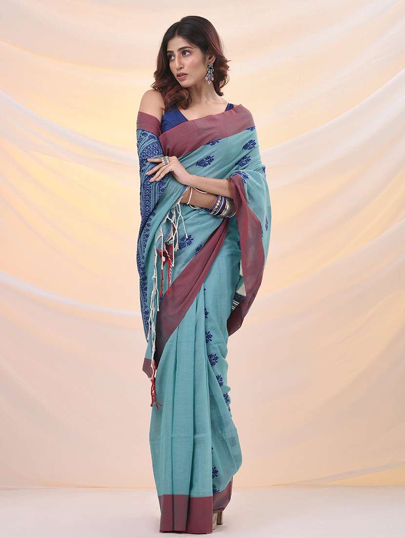 women self design handloom saree with blouse - 21961500 - Standard Image - 1
