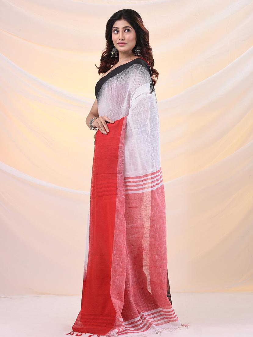 women self design handloom saree with blouse - 21961503 - Standard Image - 1