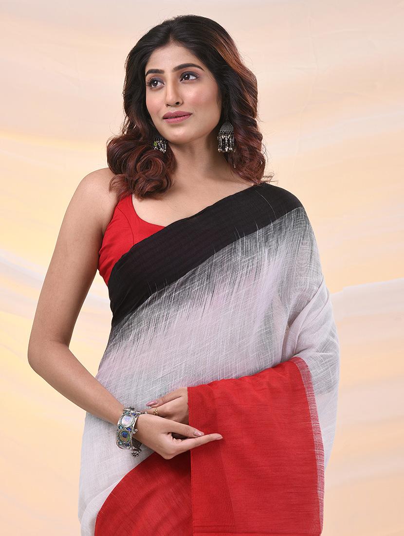 women self design handloom saree with blouse - 21961503 - Standard Image - 4