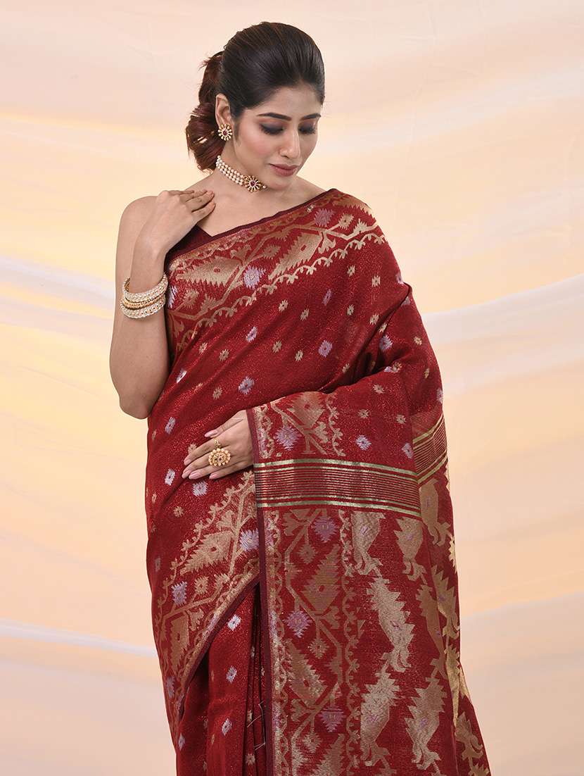 women self design jamdani saree - 21961506 -  Standard Image - 4