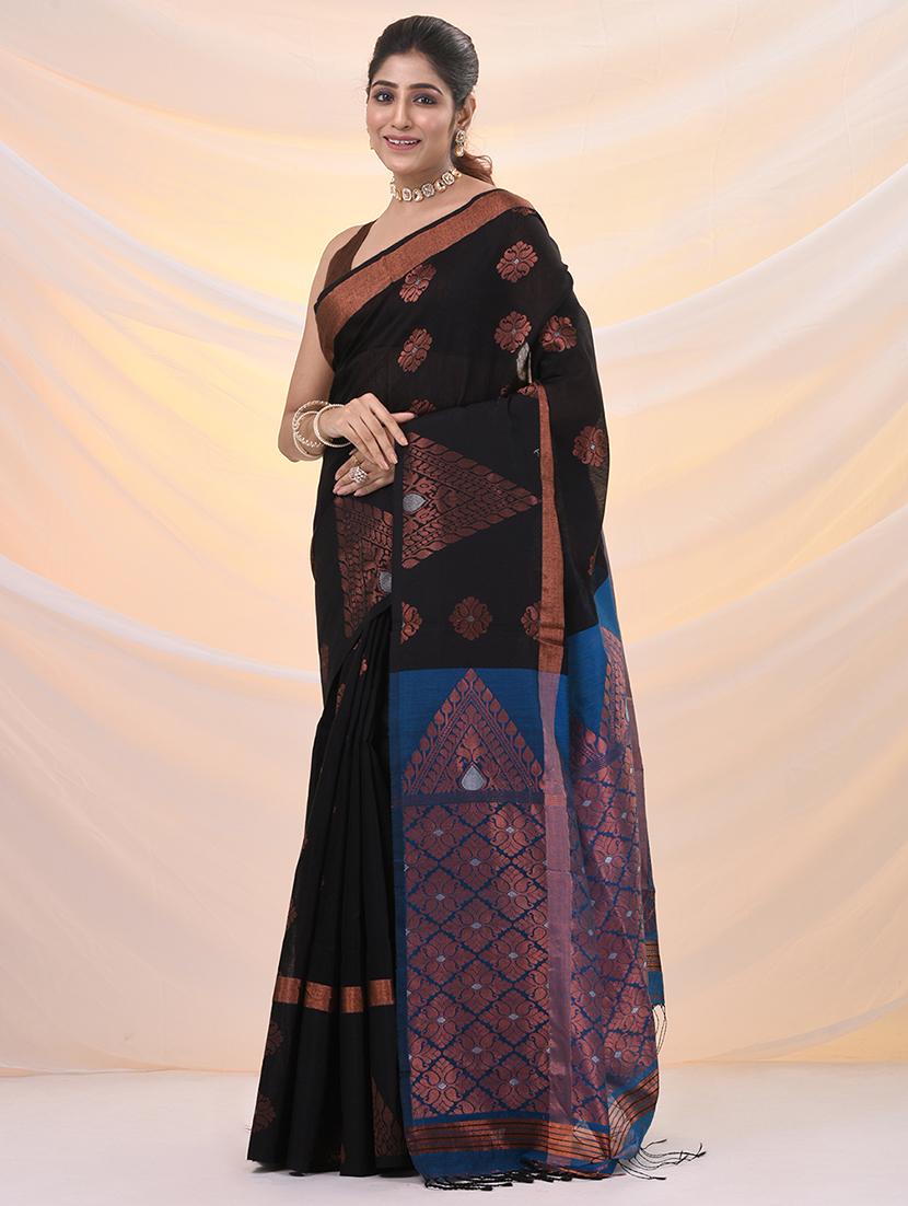 women self design handloom saree with blouse - 21961535 - Standard Image - 1