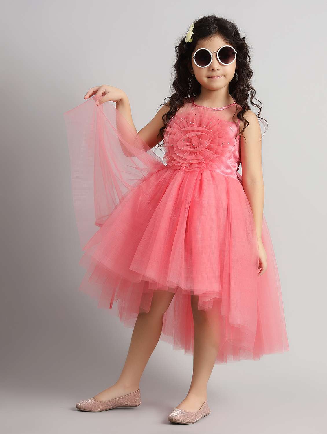girls embellished sleeveless high low dress - 21961543 -  Standard Image - 1