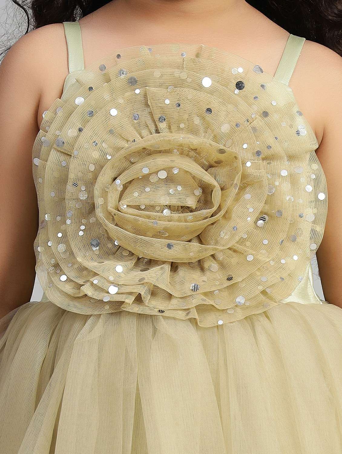 girls embellsihed shoulder strap fit & flare dress - 21961548 -  Standard Image - 4