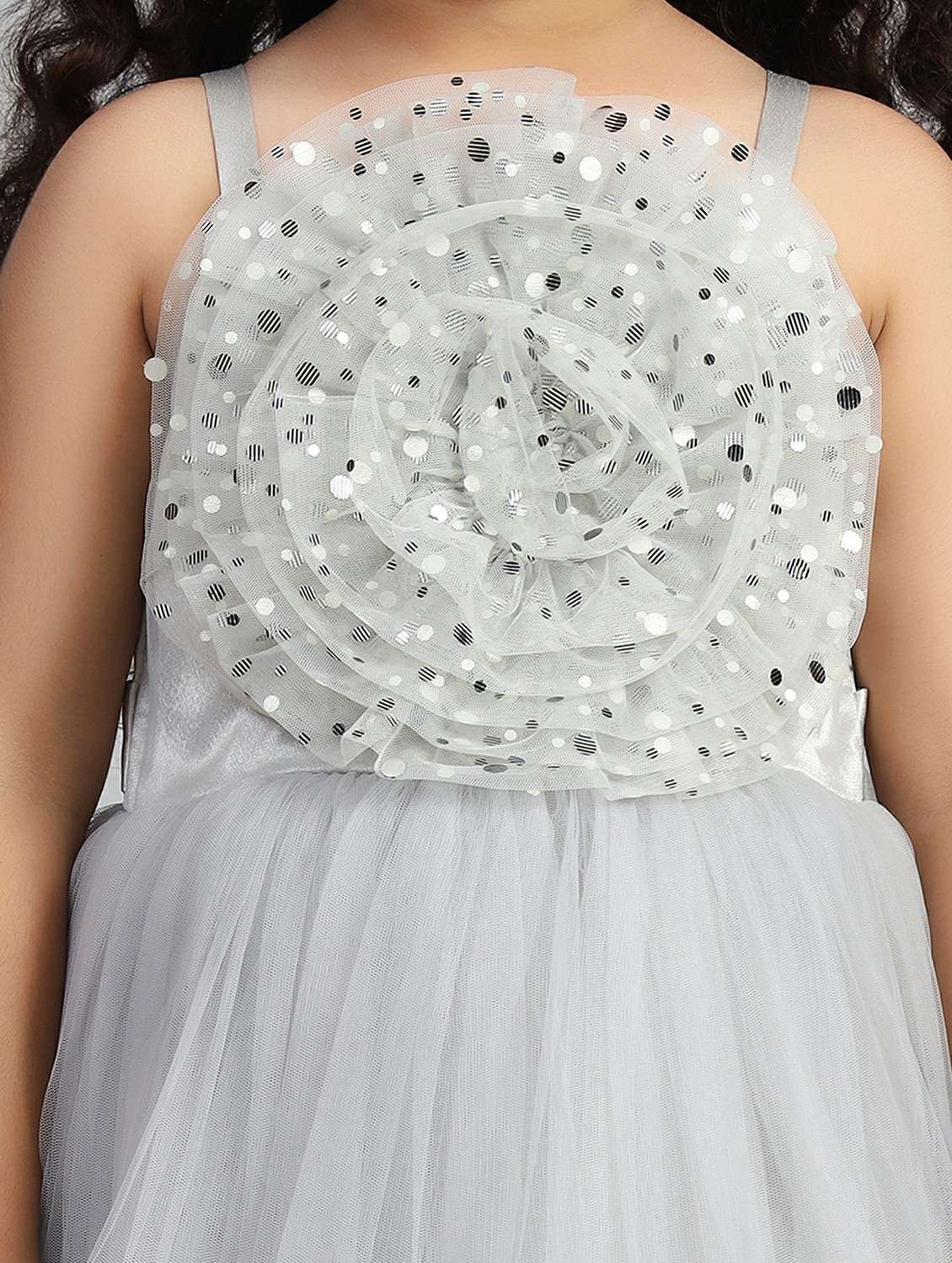 girls embellsihed shoulder strap fit & flare dress - 21961549 -  Standard Image - 4