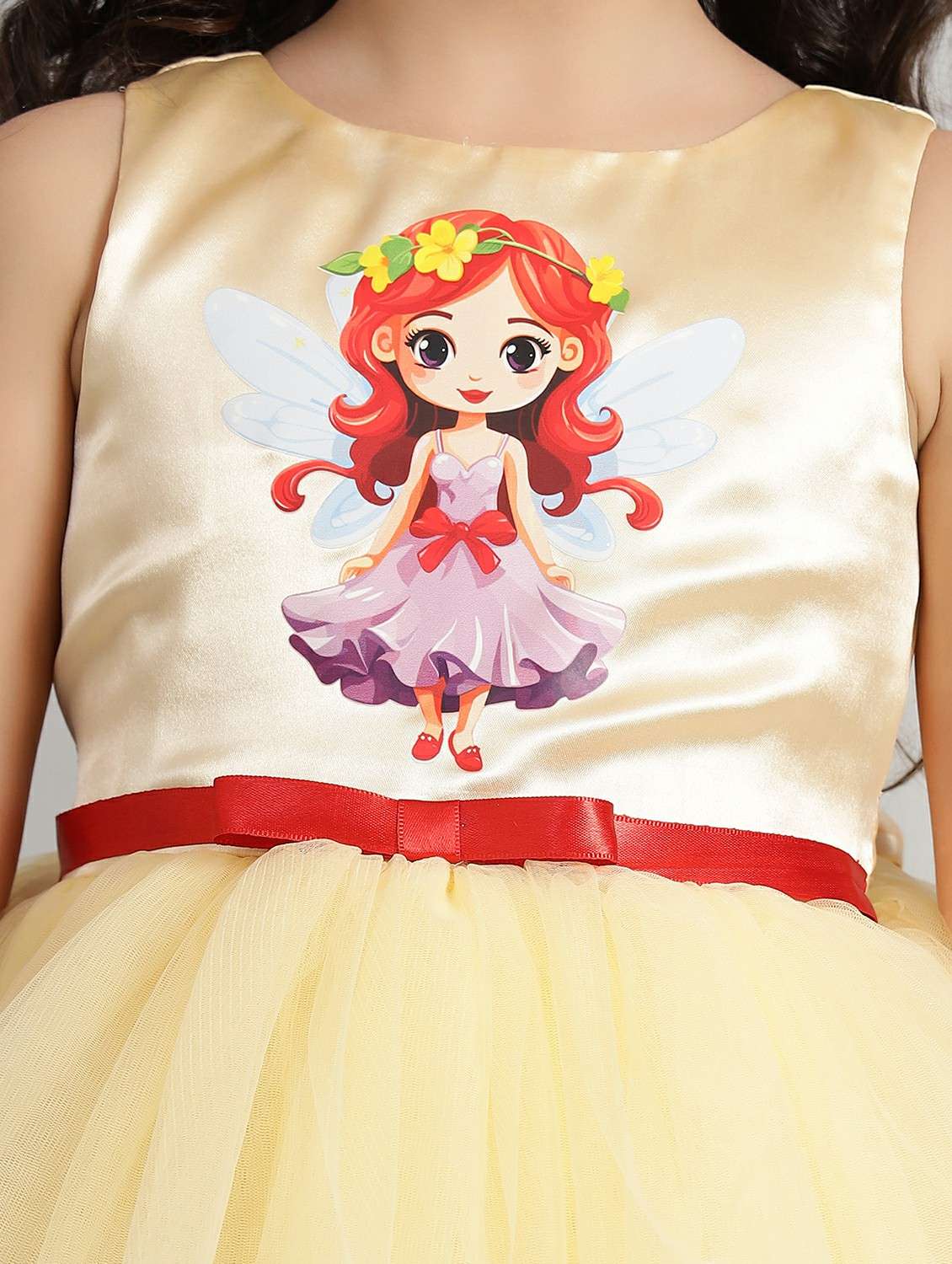 girls printed sleeveless fit & flare dress - 21961550 -  Standard Image - 4