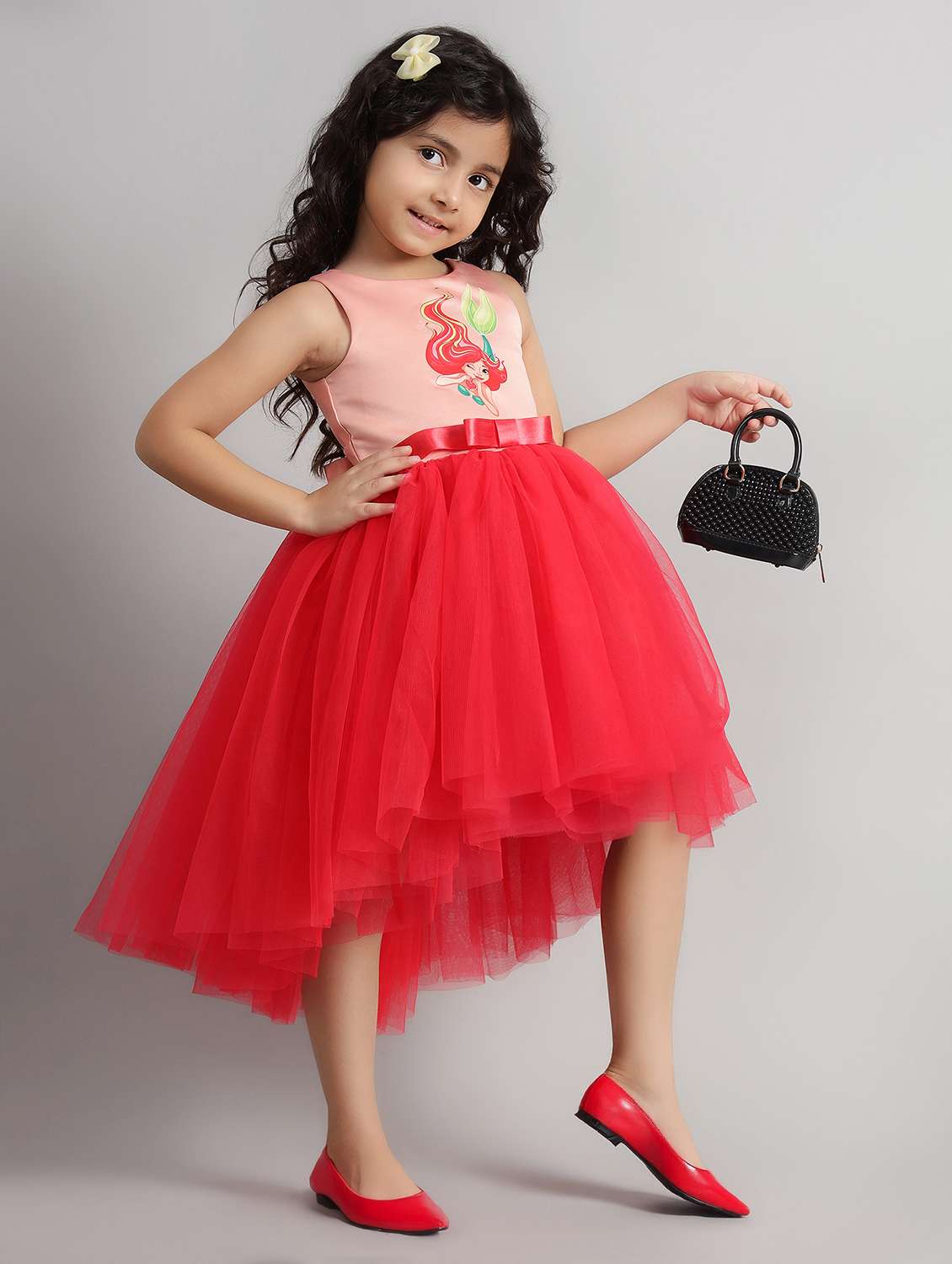 girls printed sleeveless high low dress - 21961555 -  Standard Image - 1