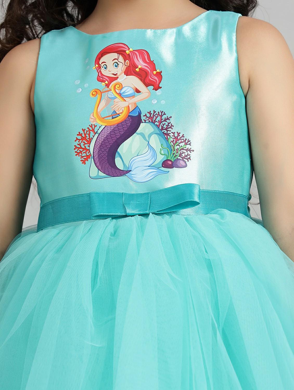 girls printed sleeveless fit & flare dress - 21961558 - Standard Image - 4