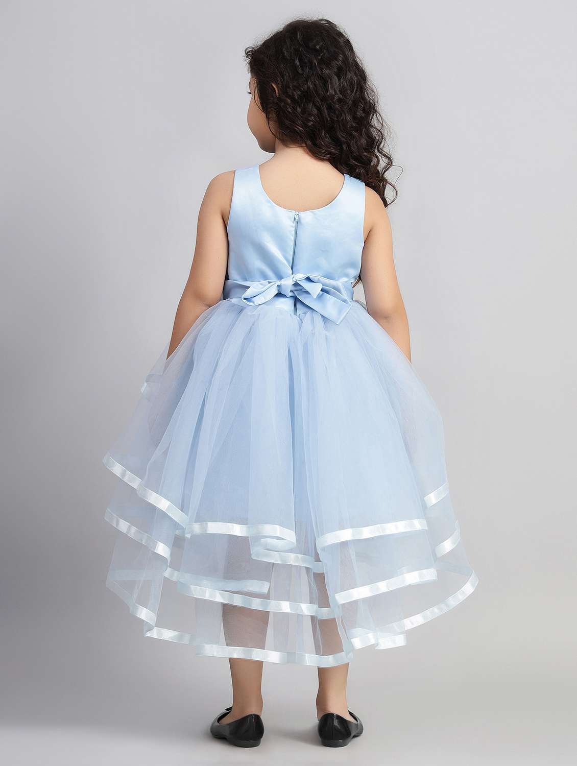girls light blue sleeveless ruffle dress - 21961560 -  Standard Image - 4