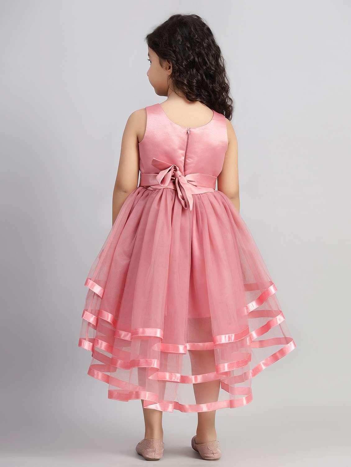 girls solid sleeveless ruffled dress - 21961562 -  Standard Image - 4