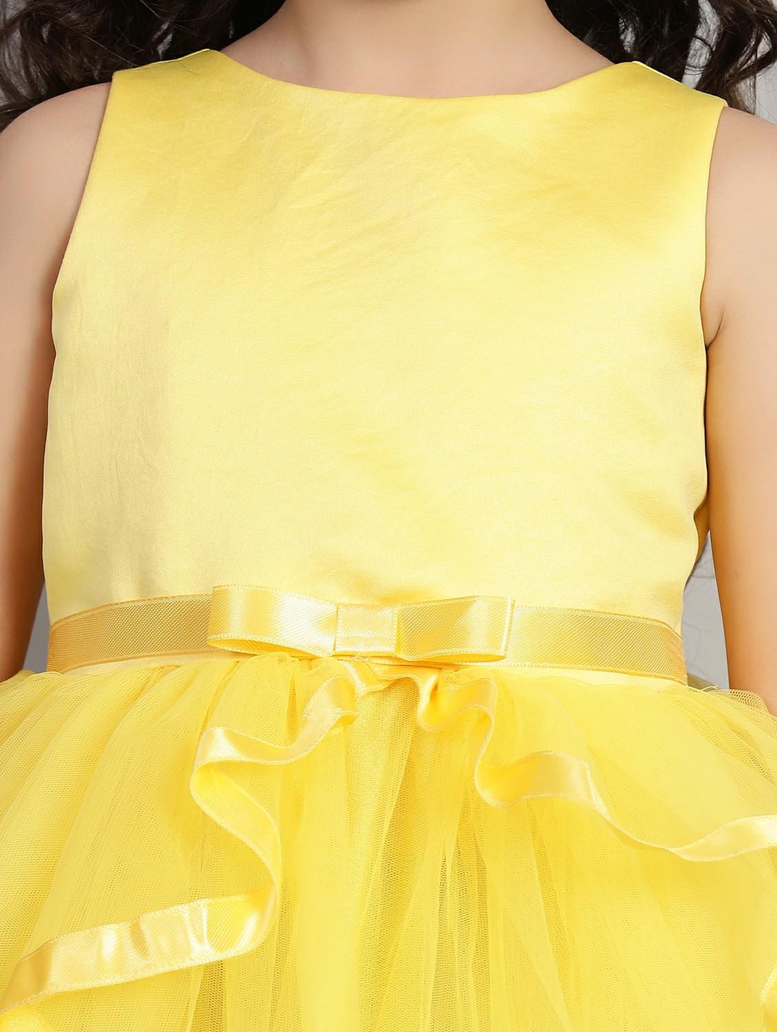 girls solid sleeveless ruffled dress - 21961563 - Standard Image - 4