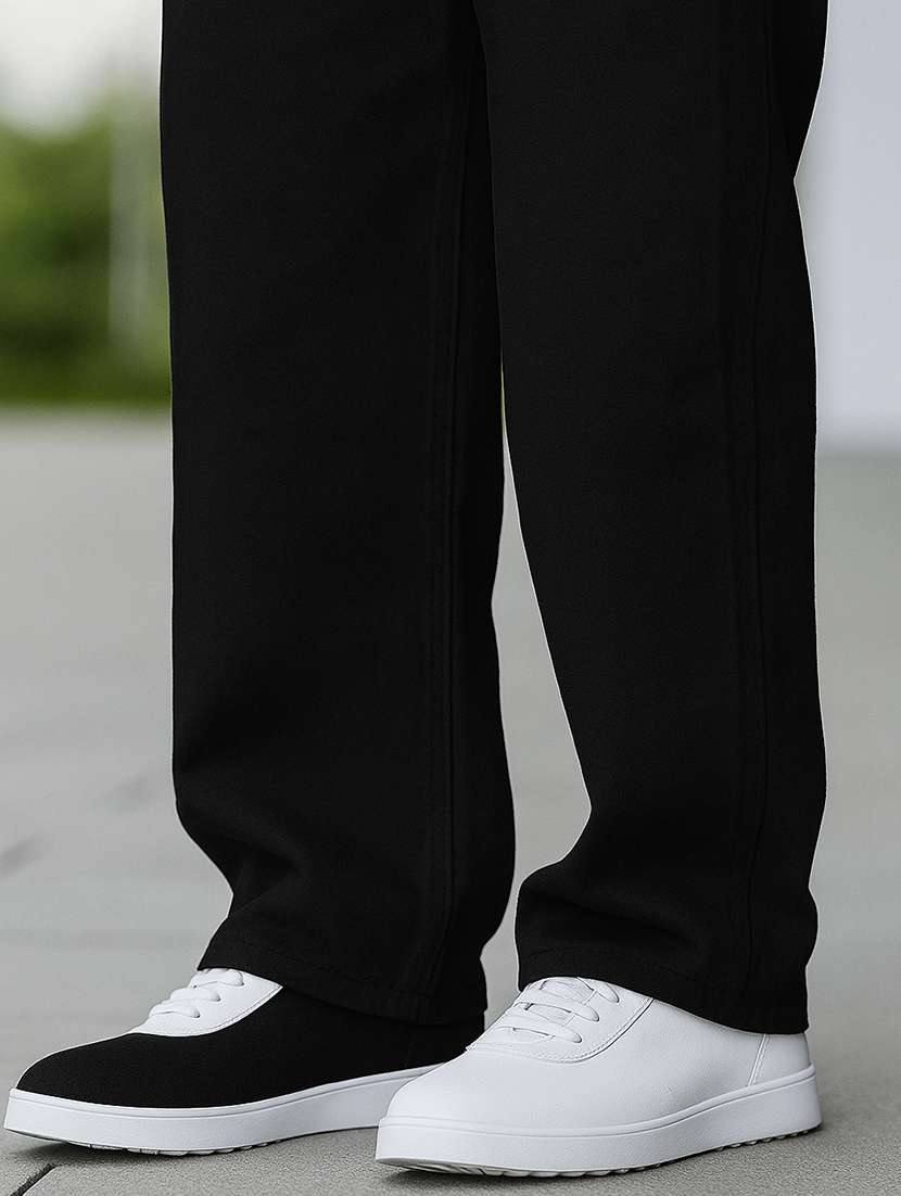 men plain mid rise full length baggy jeans - 21961636 -  Standard Image - 4