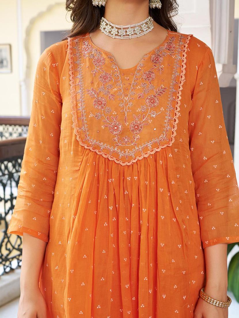 women three quarter sleeve kurta pant with dupatta set - 21961642 - Standard Image - 6