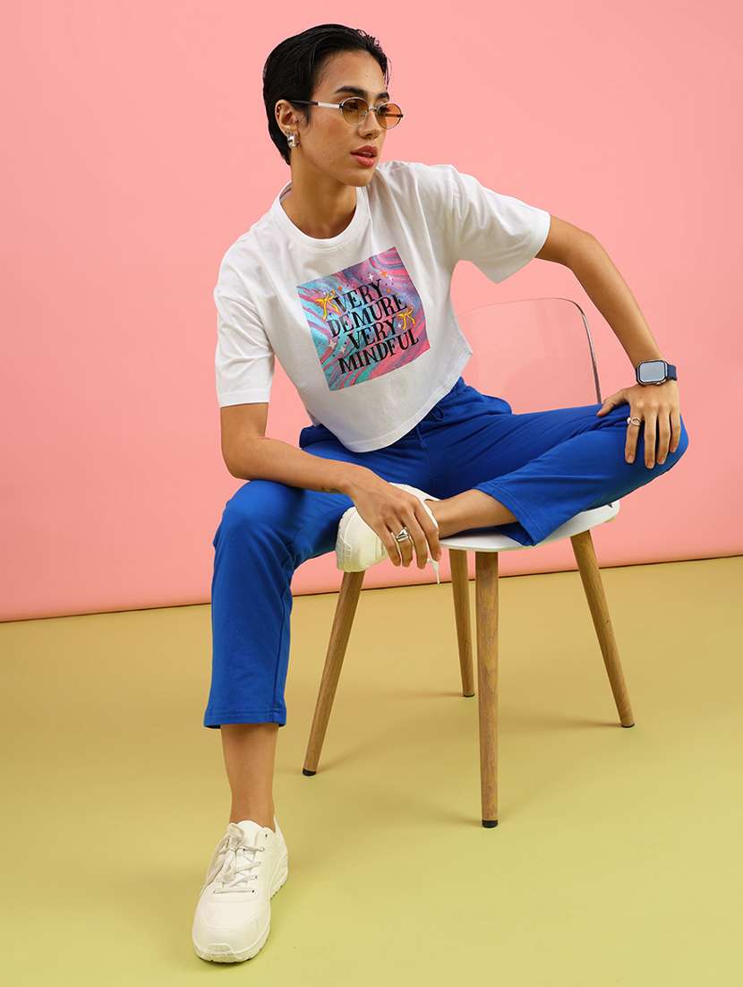 women solid mid rise regular fit track pant - 21961715 -  Standard Image - 4