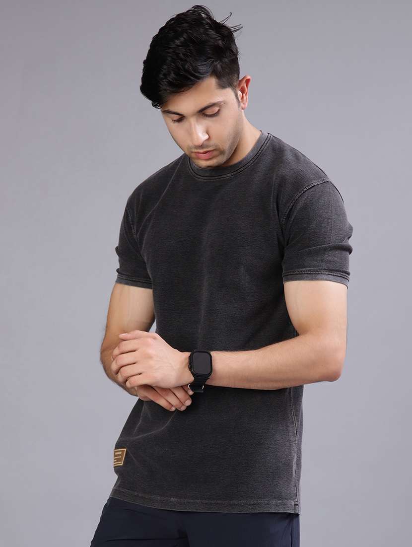 men solid short sleeve regular fit t-shirt - 21961735 -  Standard Image - 1