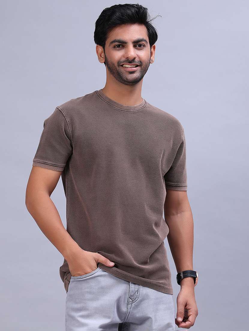 men solid short sleeve regular fit t-shirt - 21961739 -  Standard Image - 1