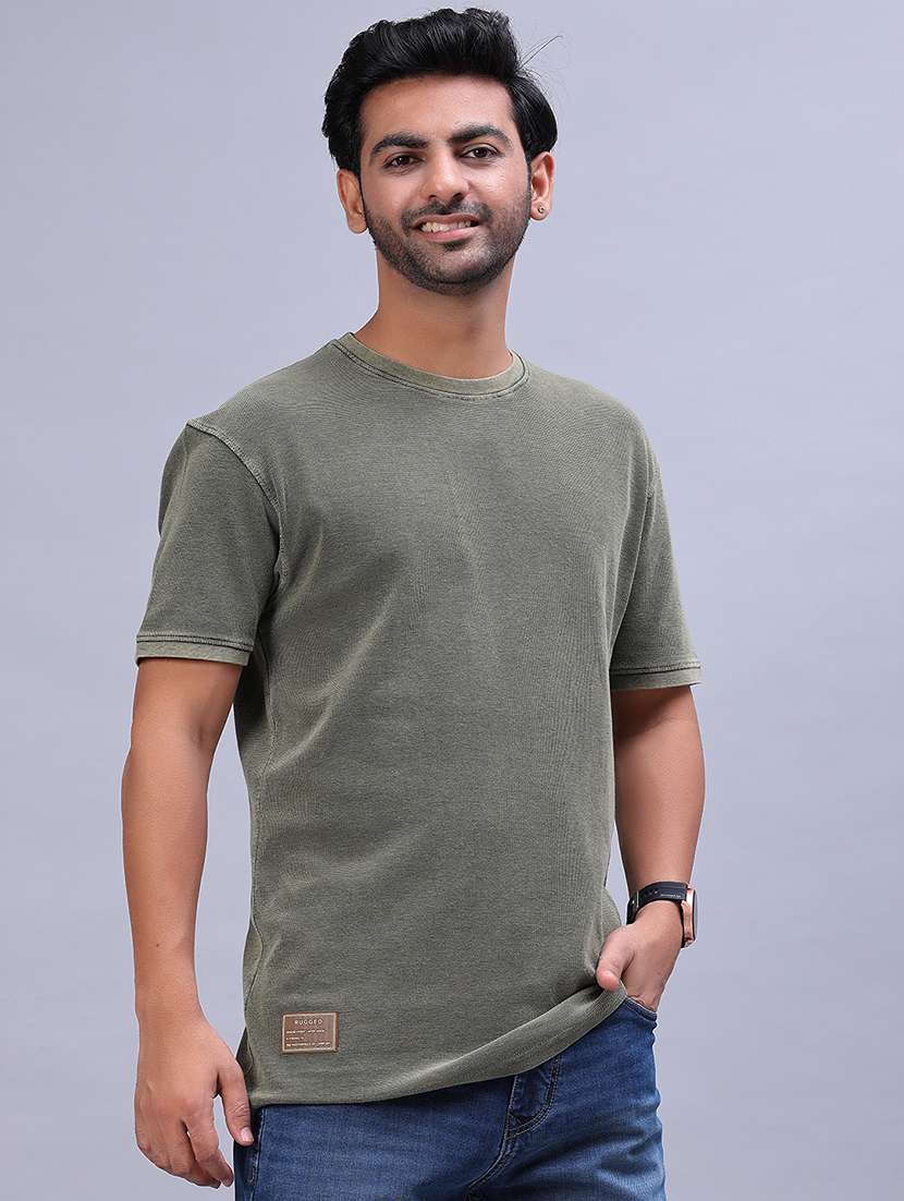 men solid short sleeve regular fit t-shirt - 21961740 -  Standard Image - 1