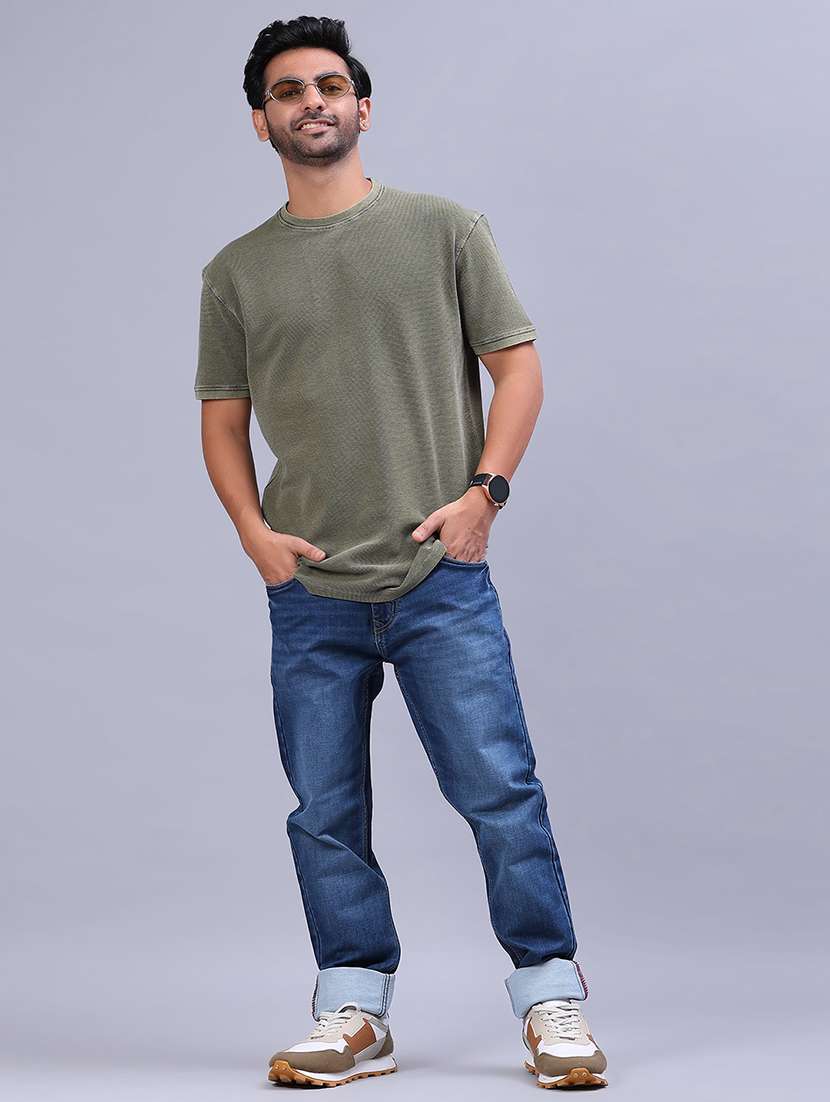 men solid short sleeve regular fit t-shirt - 21961740 -  Standard Image - 4