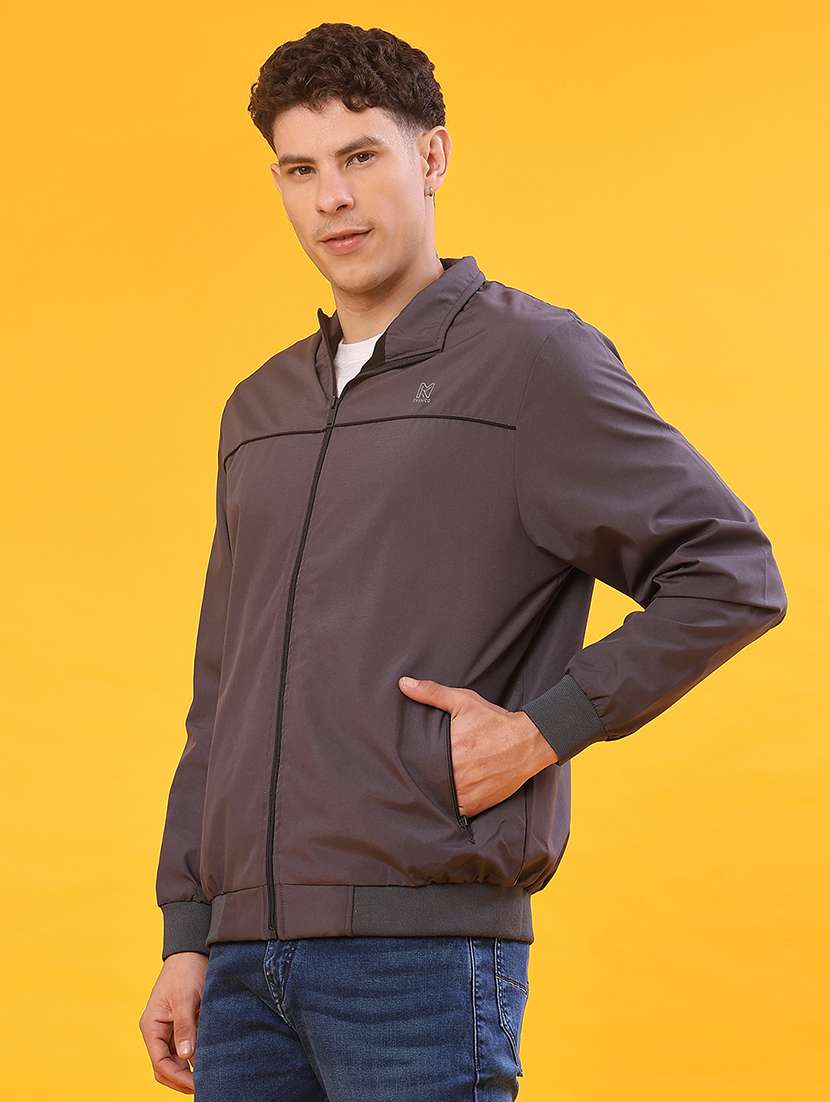 men solid long sleeve regualr fit casual jacket - 21961745 -  Standard Image - 1