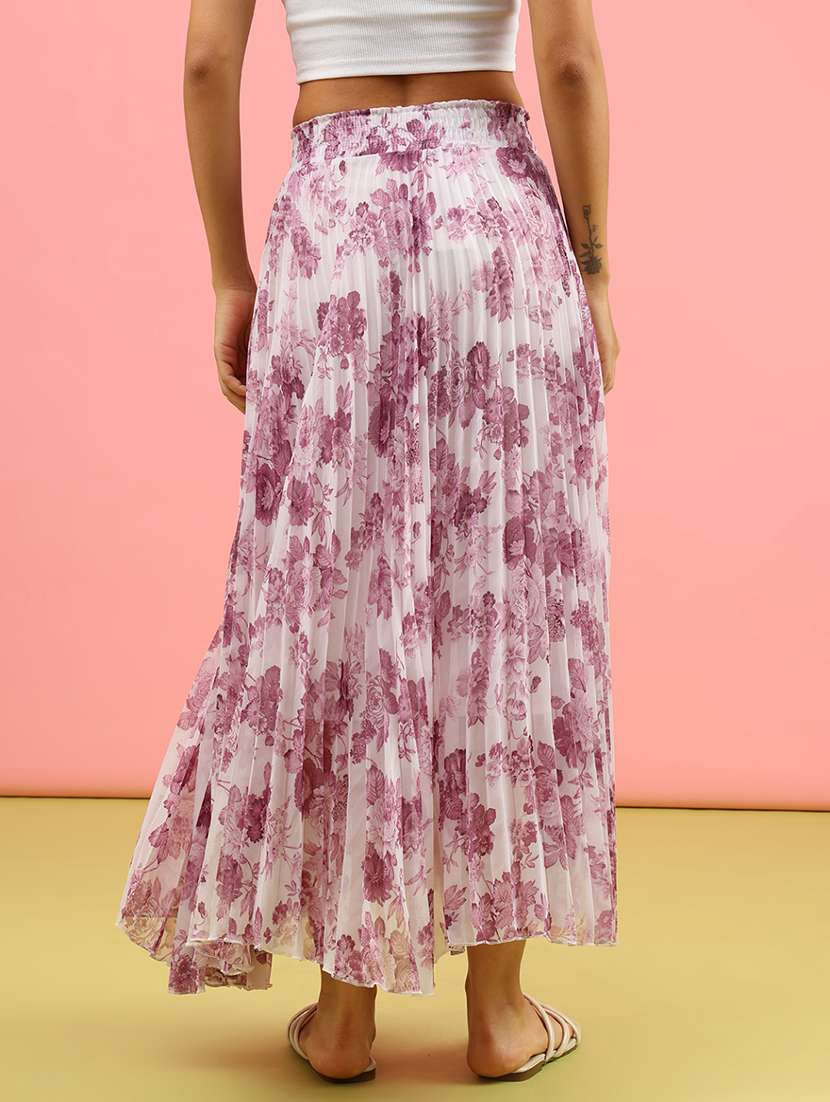 women printed mid rise flared skirt - 21961754 -  Standard Image - 4