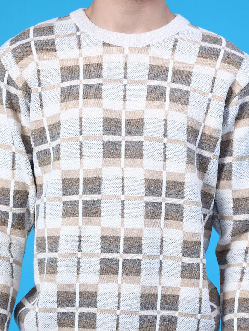 men self design long sleeve regular fit pullover - 21961796 - Standard Image - 4