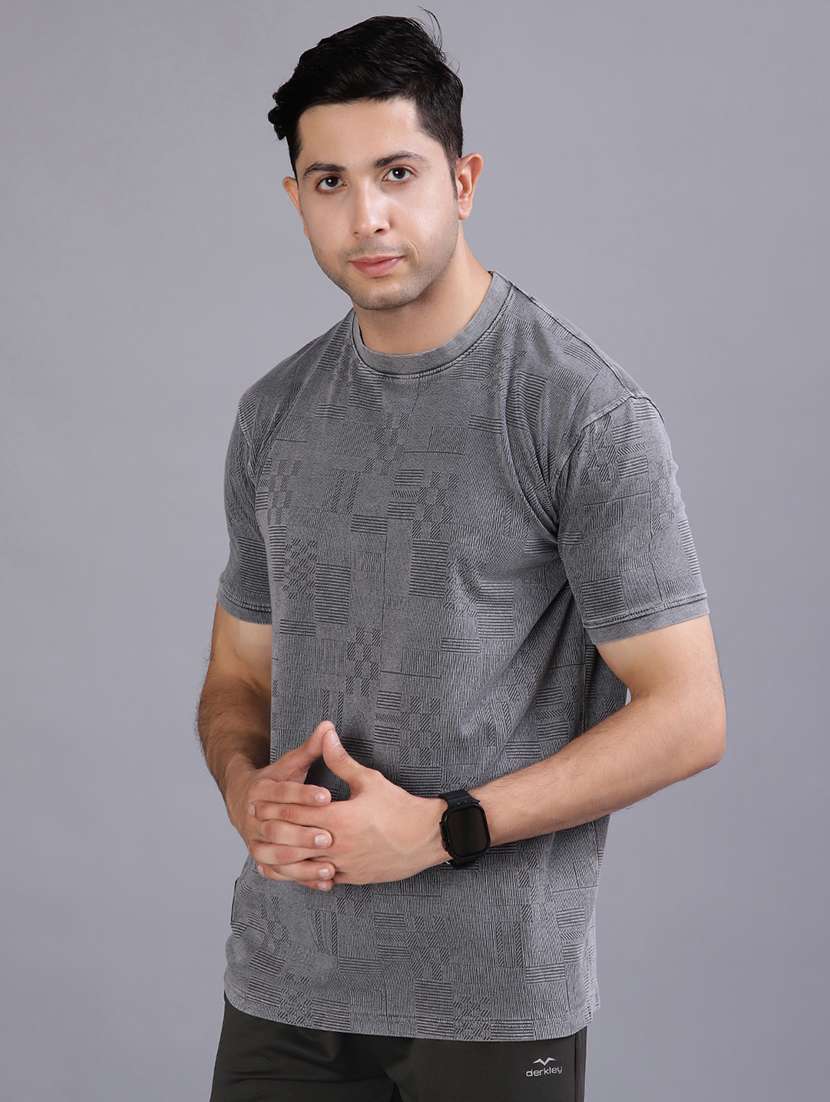 men self design short sleeve regular fit t-shirt - 21961801 -  Standard Image - 1