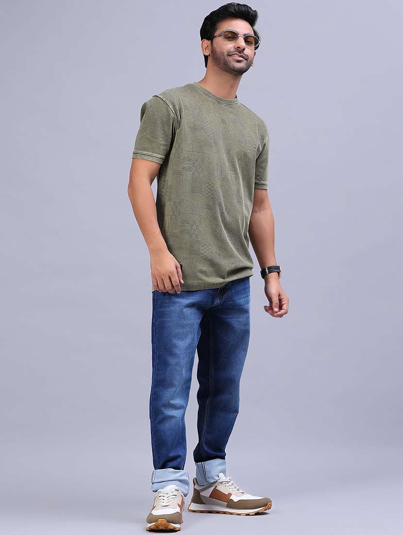 men self design short sleeve regular fit t-shirt - 21961803 -  Standard Image - 4