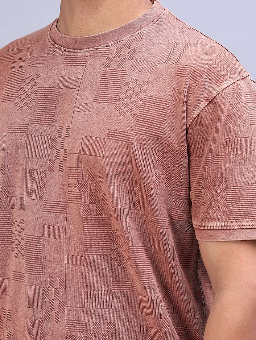 men self design short sleeve regular fit t-shirt - 21961804 -  Standard Image - 4