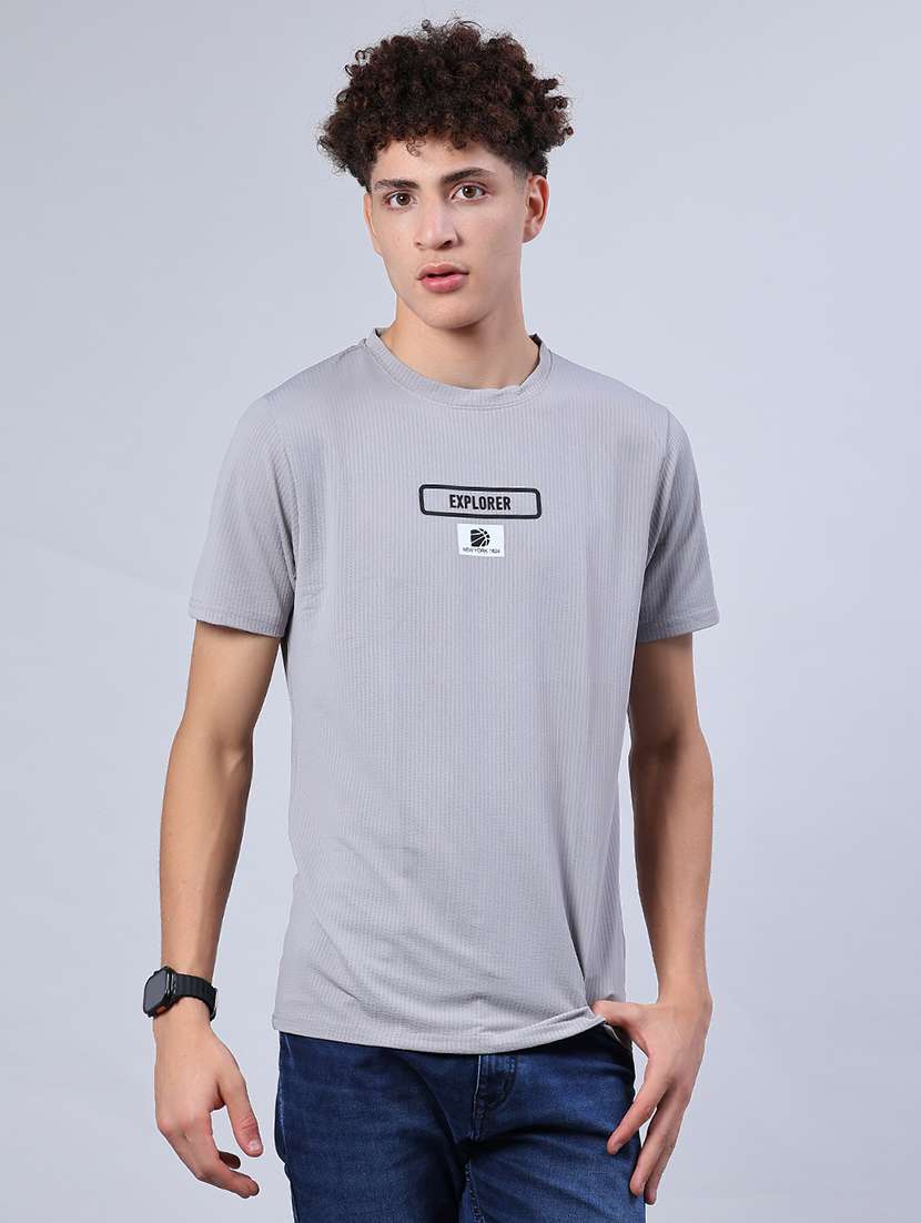 men chest print short sleeve regular fit t-shirt - 21961944 -  Standard Image - 1